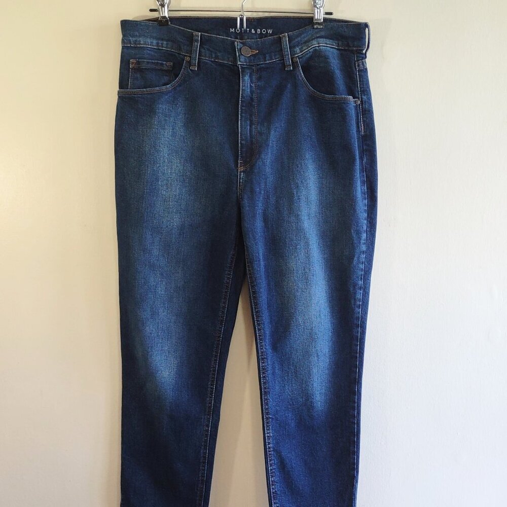 Mott & Bow Ridge Tapered MOM Jeans High Waisted Dark Wash  32 x 28 - Picture 6 of 12